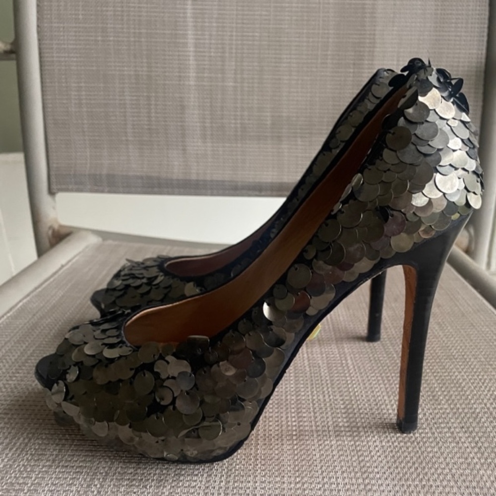 L.A.M.B Sequin Heels